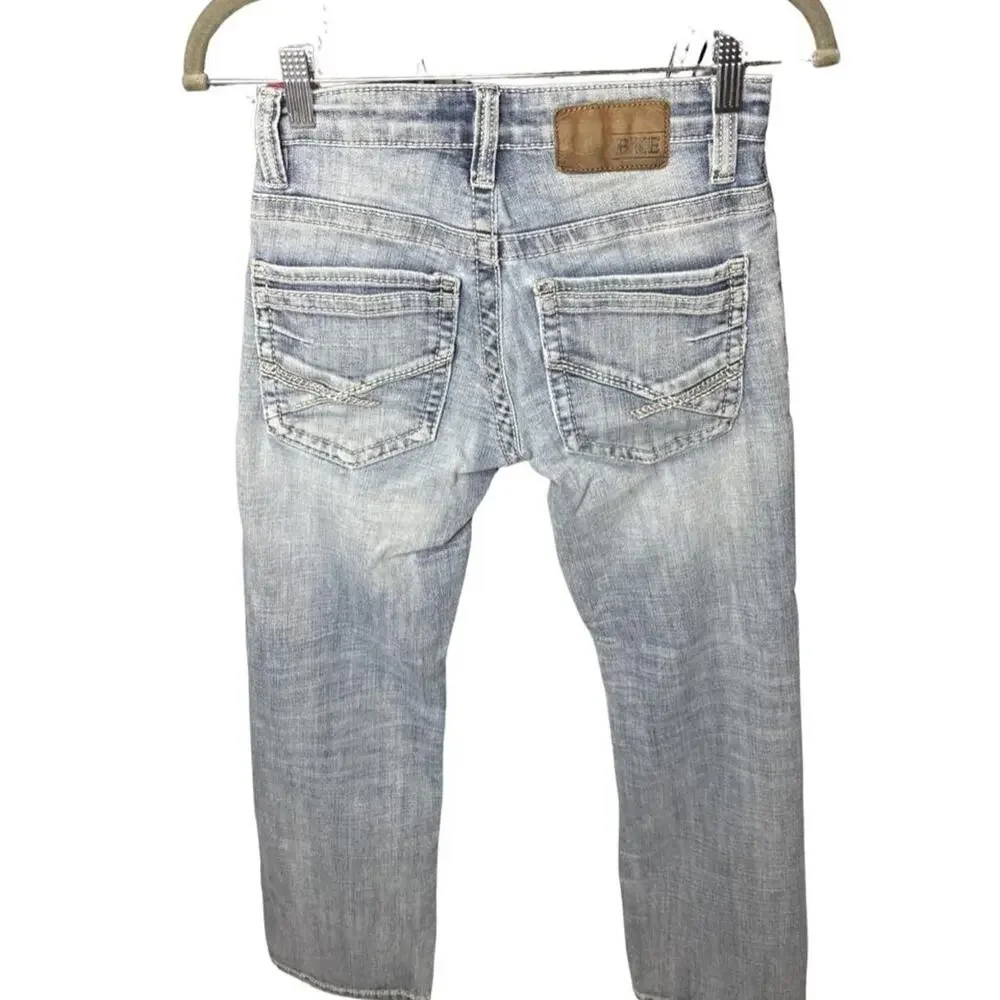 Buckle BKE Aiden Bootleg Men's Denim Jeans Size 26 Short Heavy Stitch